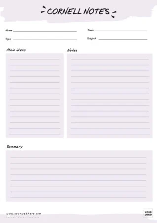 Edit a Cornell note format