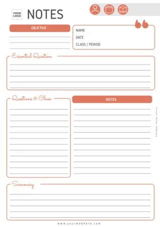 Edit a Cornell note format