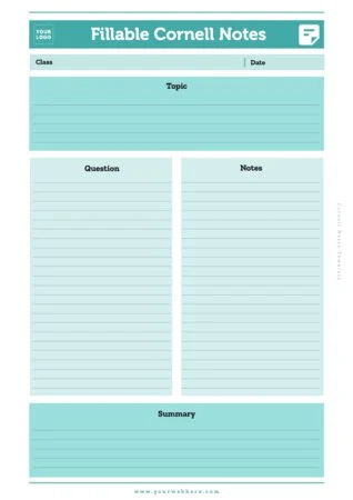 Edit a Cornell note format