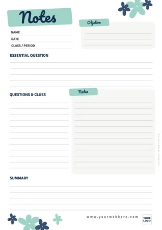 Edit a Cornell note format