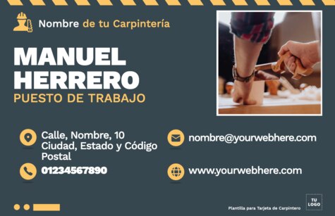 Edita un flyer de carpintería