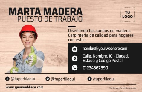 Edita un flyer de carpintería