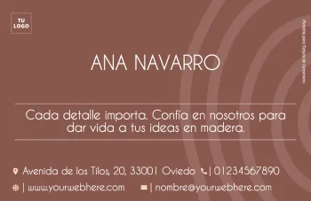 Edita un flyer de carpintería