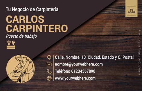 Edita un flyer de carpintería