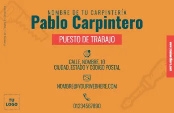 Edita un flyer de carpintería