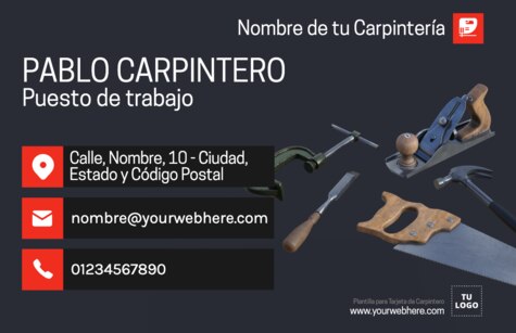 Edita un flyer de carpintería