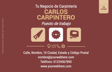 Edita un flyer de carpintería