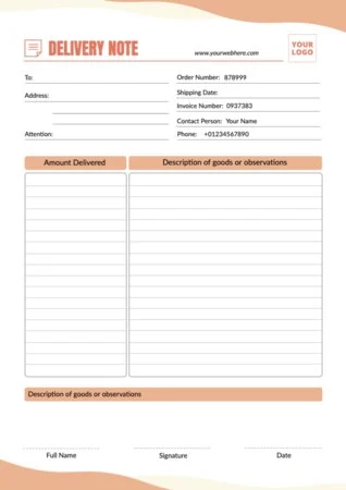 Edit a Delivery Note