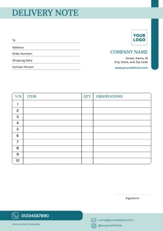 Edit a Delivery Note