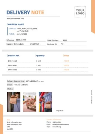 Edit a Delivery Note