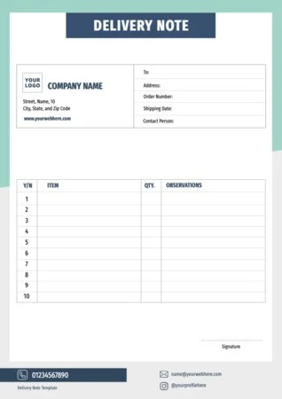 Edit a Delivery Note