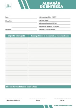 Edita una plantilla de albarán gratis