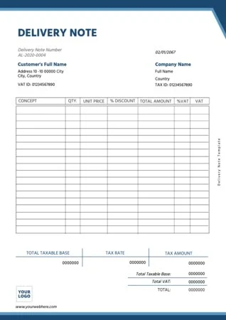 Edit a Delivery Note