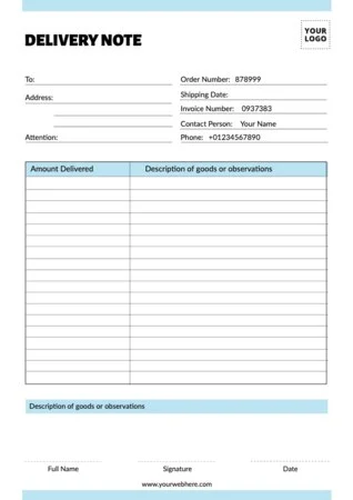 Edit a Delivery Note