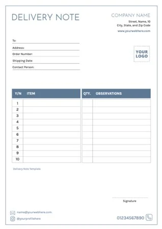 Edit a Delivery Note