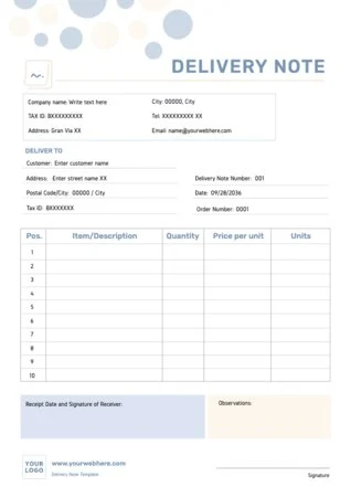 Editar uma nota de entrega
