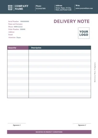Edit a Delivery Note