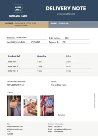 Edit a Delivery Note