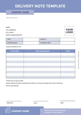 Edit a Delivery Note