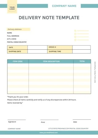 Edit a Delivery Note