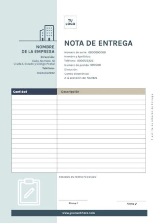 Edita una plantilla de albarán gratis