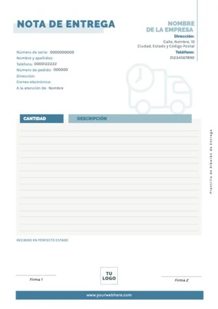 Edita una plantilla de albarán gratis