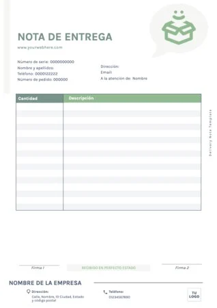 Edita una plantilla de albarán gratis