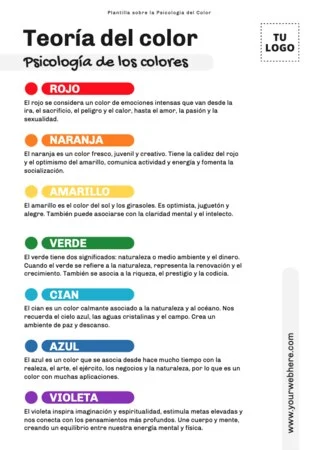 Edita una plantilla con colores