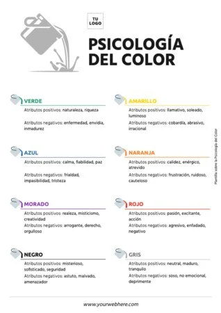 Edita una plantilla con colores