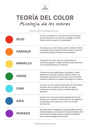 Edita una plantilla con colores