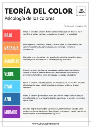 Edita una plantilla con colores