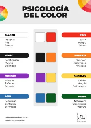 Edita una plantilla con colores