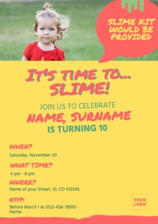 Edit a Slime invitation