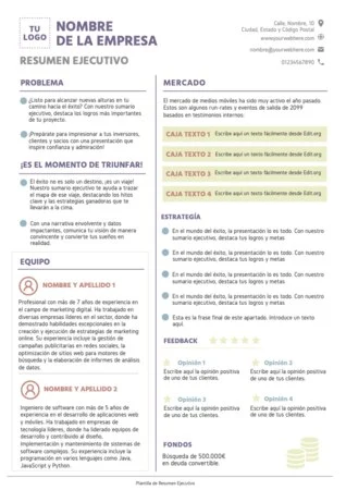 Edita un informe ejecutivo