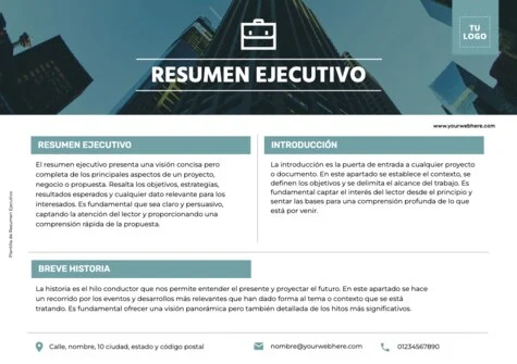 Edita un informe ejecutivo