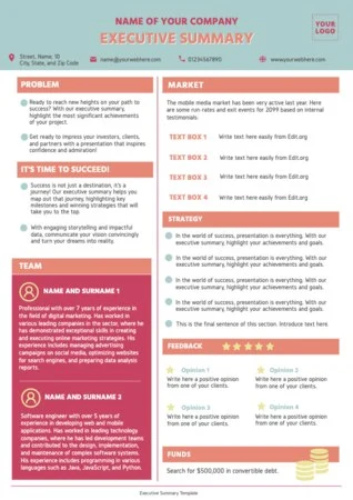 Edit an Executive Summary