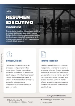 Edita un informe ejecutivo