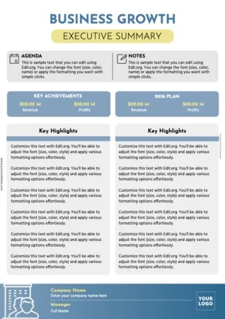 Edit an Executive Summary