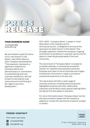 Edit a Press Release