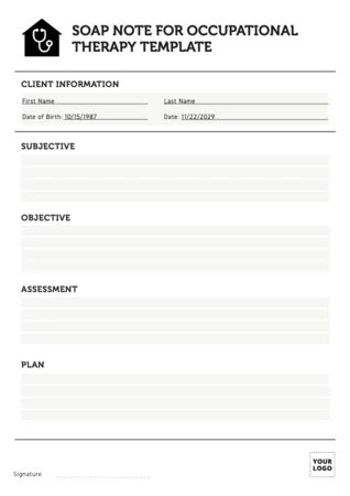 Edit a SOAP charting template