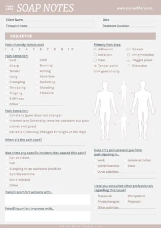Edit a SOAP charting template
