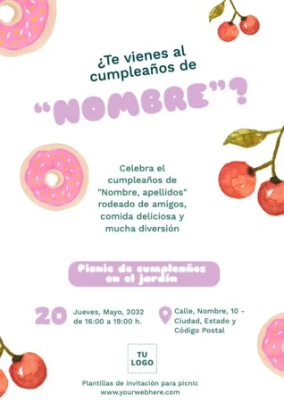 Edita una invitación a Cumpleaños