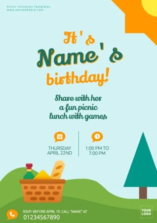 Edit a Birthday invitation