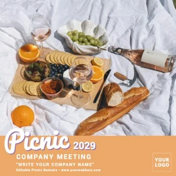 Edit a Picnic Party flyer