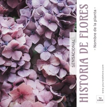 Edita un flyer de floristería