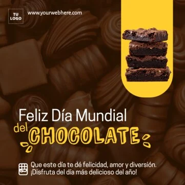 Edita una plantilla del Día del Chocolate