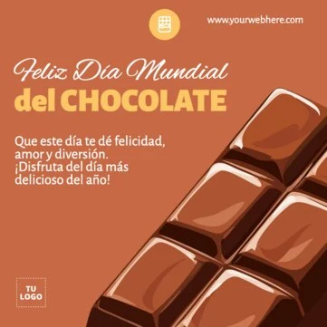 Edita una plantilla del Día del Chocolate