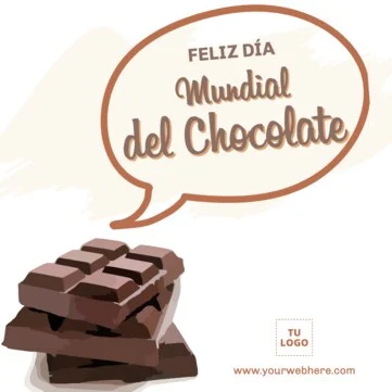 Edita una plantilla del Día del Chocolate