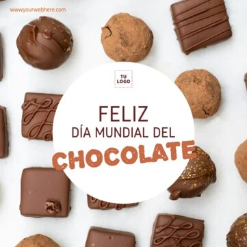 Edita una plantilla del Día del Chocolate
