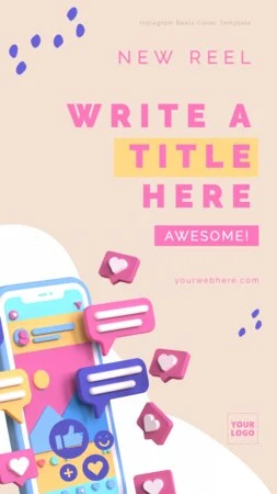 Edit an aesthetic Reel Cover